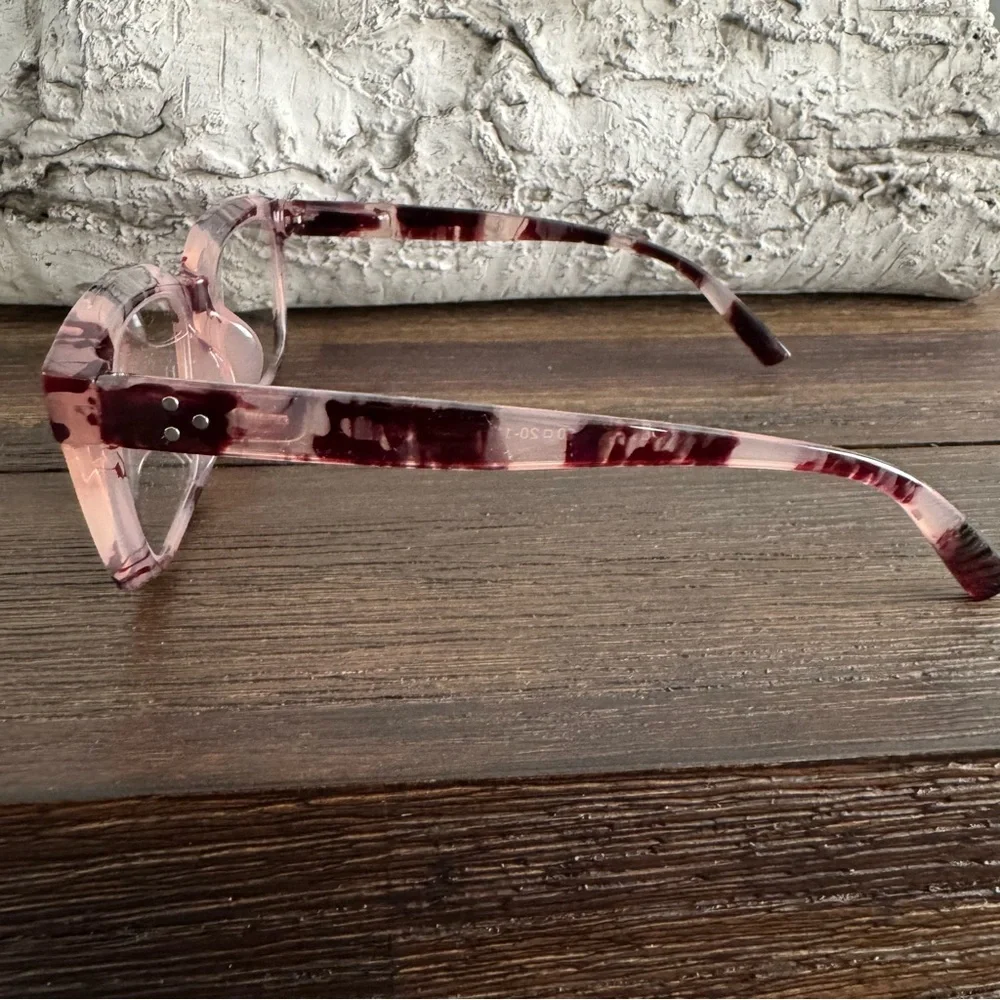Pink & Brown Tortoiseshell Fashion Glasses PL 0 Strength NWOT